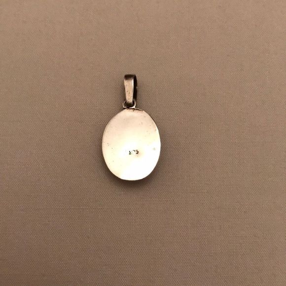 Vintage Laramar Blue Stone Sterling Silver Necklace Charm - Picture 4 of 4